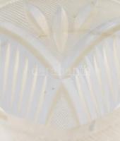 Kristály váza, ezüst (Ag) talpazatban, jelzett, m: 28,5 cm