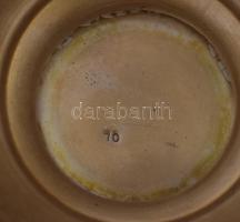 Kristály váza, ezüst (Ag) talpazatban, jelzett, m: 28,5 cm