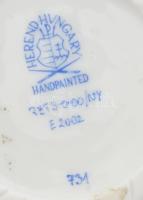 Herendi ibolya mintás fonott tálka. kézzel festett, jelzett, hibátlan d: 8,5 cm