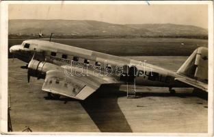 1940 Budaörs, Budapesti repülőtér, KLM repülőgép (fl)