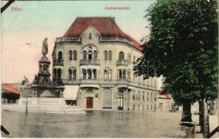 1913 Pécs, Zsolnai szobor (ragasztónyom / glue marks)