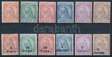 Albánia 1913-1914 2 db forgalmi sor Mi 29-34 + Mi 41-46 (Mi EUR * 100.-)