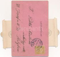 1901 Dombornyomott szecessziós virágos csipke hatású mechanikus üdvözlő képeslap / Lace effect mecha...