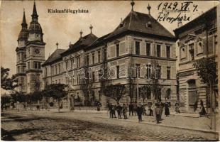 1929 Kiskunfélegyháza, Főgimnázium, Roykó B. üzlete, kölcsön könyvtár. Vasúti levelezőlapárúsítás 9921.