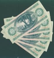 1975. 10Ft (5x) egymásutáni sorszámmal T:II,II-