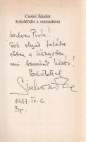 Csoóri Sándor:  Készülődés a számadásra. [Esszék.] (Sinkovics Imre színművész által dedikált.) Budapest, (1987). Magvető Könyvkiadó (Alföldi Nyomda, Debrecen). 460 + [2] p. Dedikált: ,,Kedves Pista! Sok olyat találsz ebben a könyvben, ami bennünk közös! Szeretettel Sinkovics Imre. Bp. 1987. IX. 6.&quot; Csoóri Sándor (1930-2016) költő, író, forgatókönyvíró, a rendszerváltáshoz vezető folyamat megkerülhetetlen szereplőjének komor közéleti esszéi az 1980-as évek végén komoly figyelmet keltettek. Prov.: Horváth István (sz. 1943) közgazdász, diplomata, nagykövet. A közgazdász szerző 1966-tól a külkereskedelemben dolgozott, 1979-től az MSZMP Gazdaságpolitikai Bizottságának tagja, 1983-tól hágai, 1984-1991 között bonni nagykövet, majd Horn Gyula külpolitikai tanácsadója. Aranyozott gerincű kiadói vászonkötésben, színes, illusztrált kiadói védőborítóban. Jó példány.