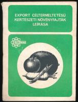 Hullán Tibor: Export céltermeltetésű kertészeti növényfajták leírása. Bp., 1980, Vetőmagtermeltető és Értékesítő Vállalat. Kiadói papírkötés, kissé sérült, foltos borítóval.