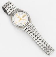 Seiko 5 Automatic férfi karóra. Mechanikus, dátum kijelzéssel, fém szíjjal, működik, minimális karco...