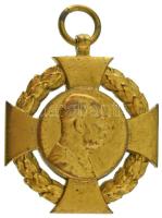 1908. &quot;Katonai Jubileumi Kereszt&quot; aranyozott bronz kitüntetés mellszalag nélkül T:XF,VF patina Hungary 1908. &quot;Diamond Jubilee Cross for the Armed Forces&quot; gilt bronze decoration without ribbon C:XF,VF patina NMK 269.