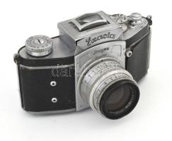 Exacta Ihagee Dresden fényképezőgép,Carl Zeiss Jena Biotar 1:2 f=5,8 objektívvel