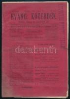 1913 Zombor, az Evang. közérdek c. egyházi, iskolai és társadalmi lap I. évf. 10. száma.