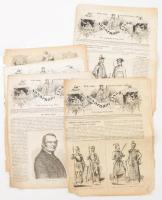 1856-1861, 1879. A Vasárnapi Újság 5 db száma (1856 33. sz., 1856. aug. 17, 1861 VIII. évf. 5., 29.,...