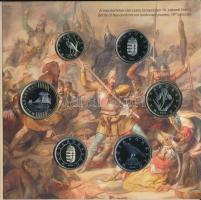 2022. 5Ft-200Ft (6xklf) forgalmi szett + Hunyadi János aranyforint aranyozott Ag utánverete (3,491g/...