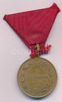 1873. "Hadiérem" bronz kitüntetés nem saját mellszalagon T:XF apró ph. Hungary 1873. "...