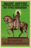 1938 Budapest XXXIV. Nemzetközi Eucharisztikus Kongresszus. Készüljünk a Magyar Kettős Szentévre! Szent István Magyarország első királya és apostola 900 éves jubileuma. Klösz György és Fia / Nonum centenarium s Stephani Regis Hungariae / 34th International Eucharistic Congress s: Fúró Ferenc