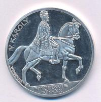 DN "IV. Károly és Zita királyné" ezüstözött fém jelzett replika emlékérem (46mm) T:PP ujjl...