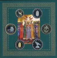 2017. 5Ft-200Ft (6xklf) forgalmi szett + I. László által kibocsátott denár egyoldalas Ag lemezverete...