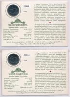 2006. 50Ft Cu-Ni "125 éves a Magyar Vöröskereszt" (2x) sorszámkövető első napi veretek sor...