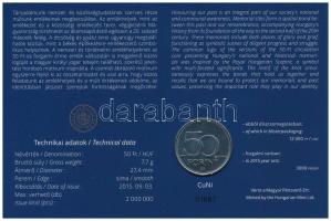 2015. 50Ft Cu-Ni "Nemzeti és Történelmi Emlékhelyek" első napi veret számozott emléklapon,...