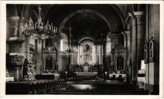 1941 Óbecse, Stari Becej; Római katolikus templom, belső. Radoszávlyevits kiadása / Catholic church, interior (EK)