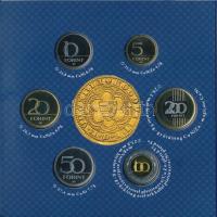 2013. 5Ft-200Ft (6xklf) forgalmi sor szettben + 2013. "I. Lajos aranyforintja" aranyozott ...