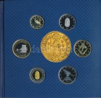 2013. 5Ft-200Ft (6xklf) forgalmi sor szettben + 2013. "I. Lajos aranyforintja" aranyozott ...