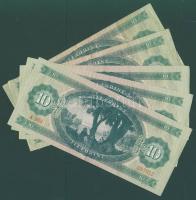 1969. 10Ft (5x) benne kisugrású sorszámok T:II,III