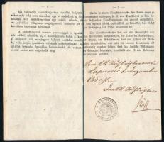 1958 Kaposvár, cselédkönyv 6+6 kr okmánybélyeggel