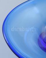 Homegaard kék kínáló. Terv.: Per Lütken, cca 1970, jelzés nélkül, 26,5x21 cm