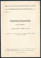 1917 Szilágysági helyi érdekű vasút személydíjszabás II. rész függeléke