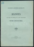 1908 Bp., Budapesti Újságírók Egyesülete - Jelentés az 1908. évi április hó 12-én tartandó rendes közgyűléshez, 59p