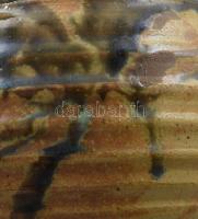 Retro iparművész gömbváza, jelzett, m: 15 cm