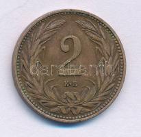 1908KB 2f bronz T:XF,VF belekarcolt írással Adamo K2