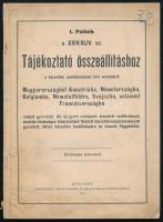 1911 I. pótlék a XXIV/XLIV. sz. tájékoztató összeállításhoz a közvetlen csatlakozással bíró vonatokról Magyarországról Ausztriába, Nmetorszgába [...]