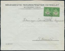 1946 (27. díjszabás) Távolsági levél 600 ezer AP bérmentesítéssel &quot;MEZŐBERÉNY&quot; - Békéscsaba