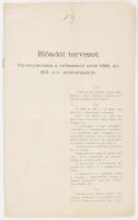 1888 Előadói tervezet, törvényjavaslat a halászatról szóló 1888. évi XIX. tc. módosításáról, szakadásokkal, 22p