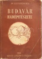 Szentneményi Béla: Budavár hadiépítészete. A Honvéd Levéltár és Múzeum múzeumi kiadványsorozata 2. sz. Bp.,1950, Honvéd Levéltár és Múzeum, 146+1 p.+25 t. Egészoldalas fekete-fehér táblákkal. Kiadói papírkötés, kopott, szakadt borítóval, az elülső táblán gyűrődésnyommal, a hátsó borító hiányzik, a kötése kissé sérült, laza.