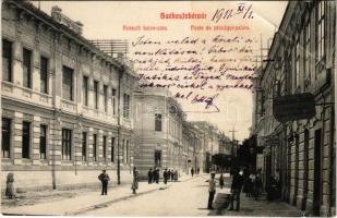 1911 Székesfehérvár, Kossuth Lajos utca, posta és pénzügyi palota, Schaumann József aranyozó üzlete (EB)