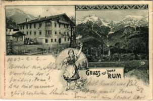 1903 Rum (Tirol), Gasthaus zum Altwirt / inn, general view. Art Nouveau (EK)