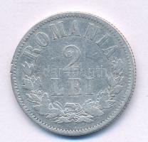 Románia 1876. 2L Ag T:F Romania 1876. 2 Lei Ag C:F Krause KM#8