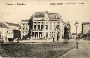 1913 Pozsony, Pressburg, Bratislava; Városi színház / Städtisches Theater / theatre. J. v. B. 895. (EK)