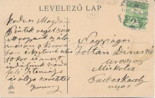 1914 Nyíregyháza, Korona szálloda, Római katolikus templom. Klein Ármin kiadása (fl)