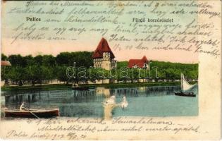 1907 Palics, Palic; Fürdő korzó. Menczel Mihály kiadása / spa promenade (fl)