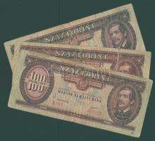 1949. 100Ft (3x) T:III-,III/IV