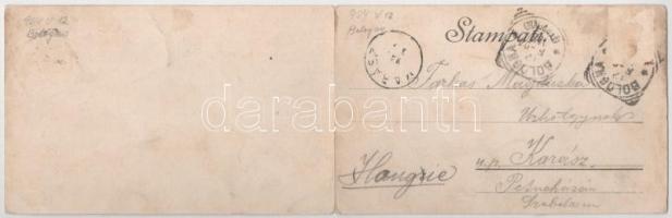 1904 Bologna, 2-tiled folding panoramacard (torn at fold)