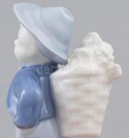 Gerold porcelán vándorfiú. Jelzett, hibátlan, m: 13 cm