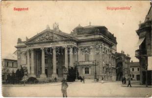 Nagyvárad, Oradea; Szigligeti színház. Özv. Erényi S.-né kiadása / theatre (lyukak / pinholes)