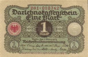 Német Birodalom / Weimari Köztársaság 1920. 1M (5x) egymás utáni sorszámokkal T:I