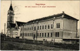 1916 Nagybánya, Baia Mare; Görögkatolikus templom, Állami polgári leányiskola. Kovács Gyula kiadása / Greek Catholic church, girls&#039; school (EK)