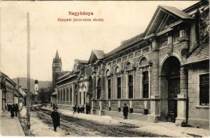 1917 Nagybánya, Baia Mare; Hunyadi János utca télen. Frankovits A. kiadása / street in winter (EK)